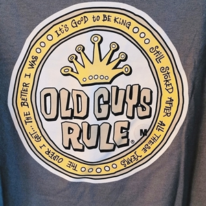 Rainforest Cafe Shirt Mens Medium Green Old Guys Rule Graphic Short Sleeve NWT‎